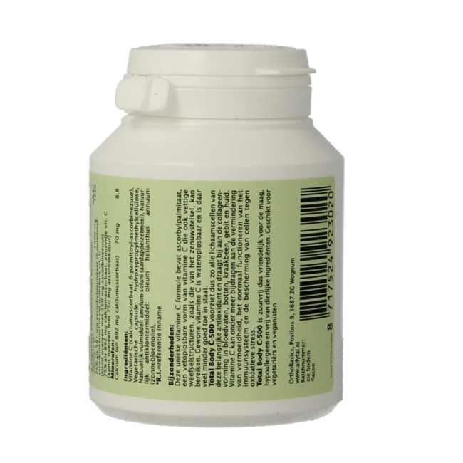 Total body C-500 zuurvrij/25% vetoplosbaar 90 Vegetarische capsules