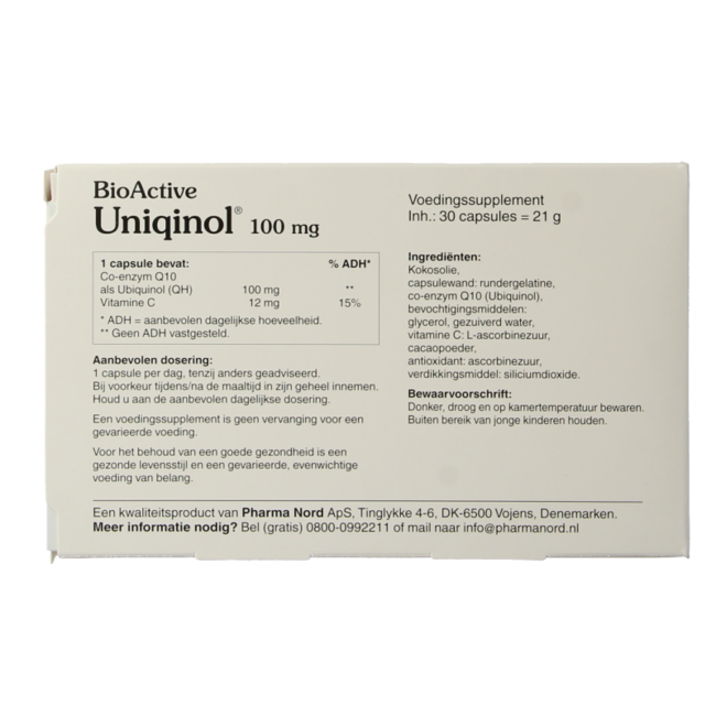 Bio active uniquinol Q10 100 mg 30 Cápsulas