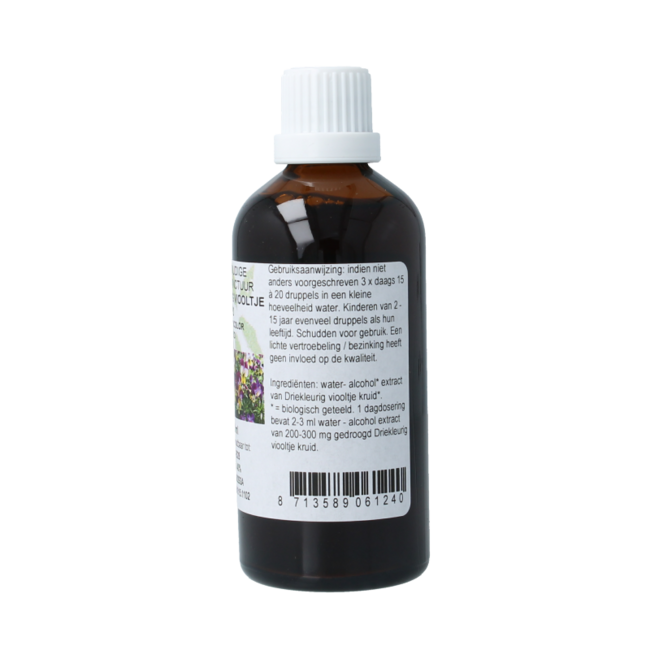 Cruydhof Viola tricolor Kraut / Stiefmütterchen Tinktur Bio 100 Milliliter