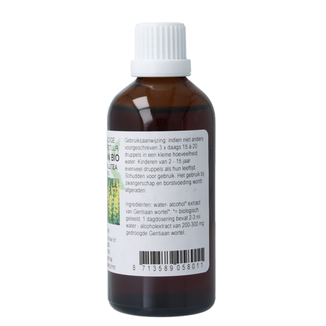 Cruydhof Gentiana lutea radix / gentiaan tinctuur bio 100 Milliliter