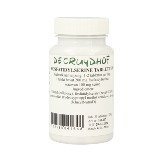 Cruydhof Cruydhof Fosfatidilserina 200mg 30 Comprimidos