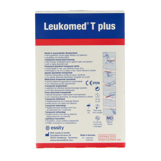 Leukomed Transparenter Wundverband T plus 5 cm x 7,2 cm 5 Stück