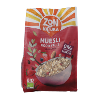 Zonnatura Muesli Biologico Zonnatura ai Frutti Rossi 375 Grammi