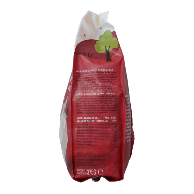 Zonnatura Muesli red fruit organic 375 Gram