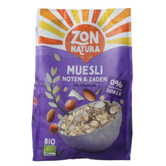Zonnatura Muesli de frutos secos y semillas bio 375 gramos