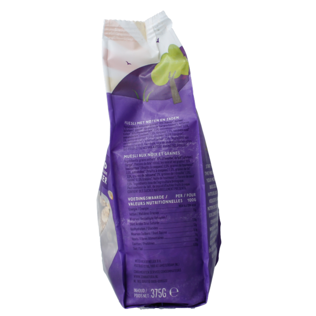 Muesli noten en zaden bio 375 Gram