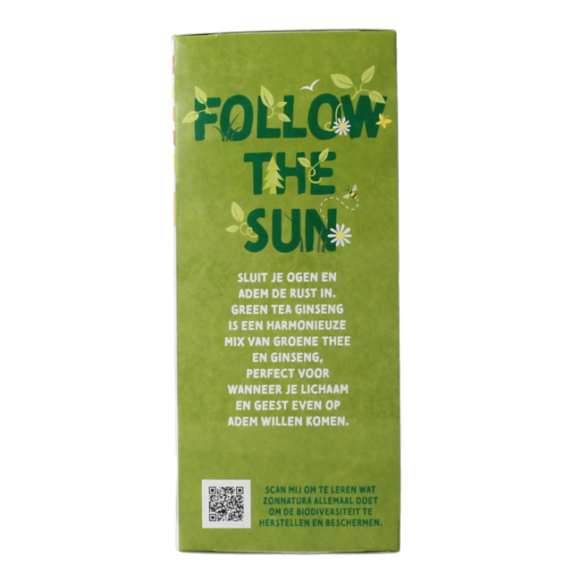 Zonnatura Té verde ginseng bio 20 bolsitas
