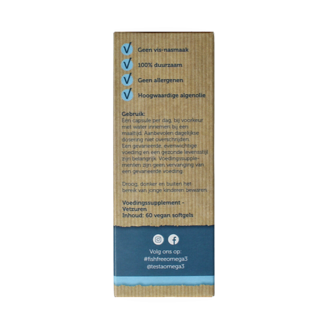 Omega 3 Algenöl 325mg DHA + 150mg EPA vegan 60 Vegetarische Kapseln