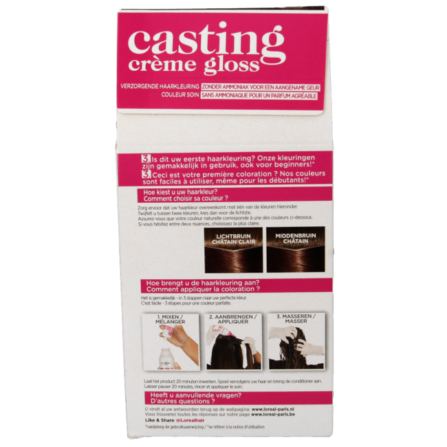 L'Oréal Casting Crème Gloss 500 Café Lungo Hair Dye Set