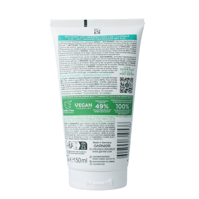 Garnier Skin naturals Gesichtsreinigung Pure 3-in-1 150 Milliliter