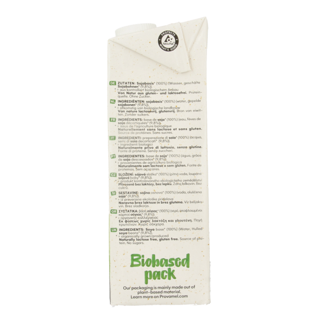 Drink soya naturel ongezoet bio 1 Liter