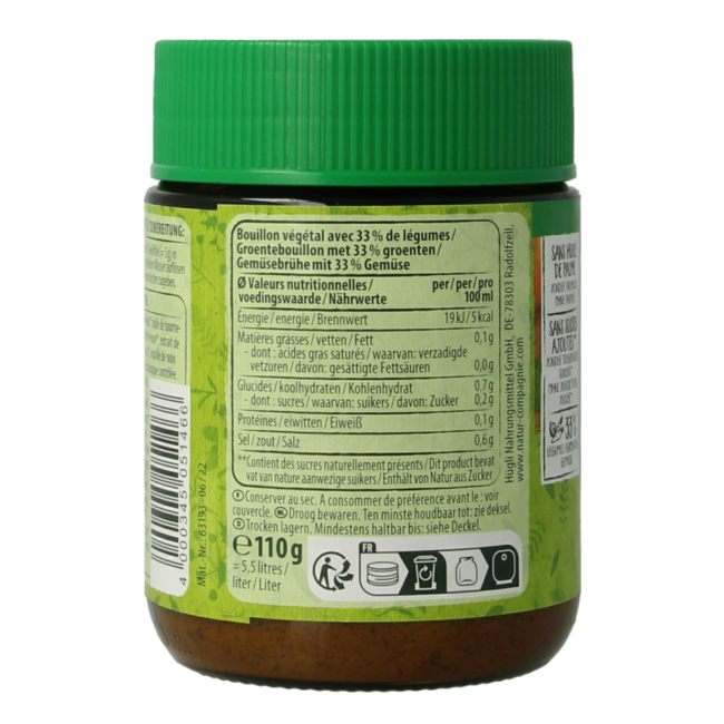 Caldo de verduras ecológico en polvo 100 g