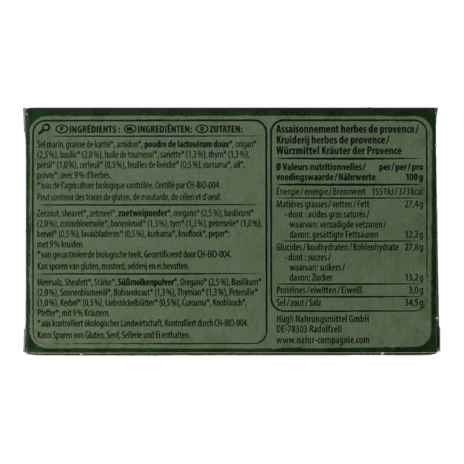 Natur Compagnie Kostki bulionowe zioła prowansalskie bio 80 Gram