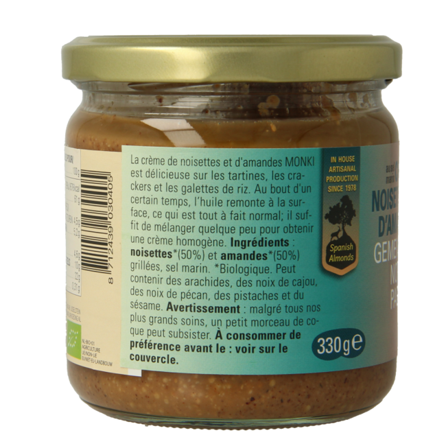 Gemischte Nussbutter mit Salz, Bio, 330 Gramm