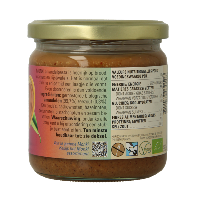 Crema de almendras con sal bio 330 gramos