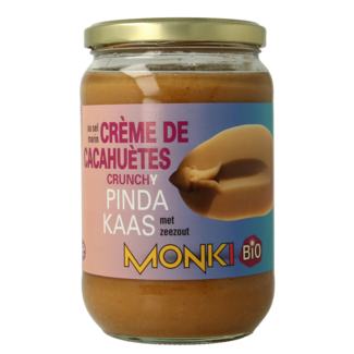 Monki Monki Crema de cacahuete crujiente con sal eco bio 650 gramos