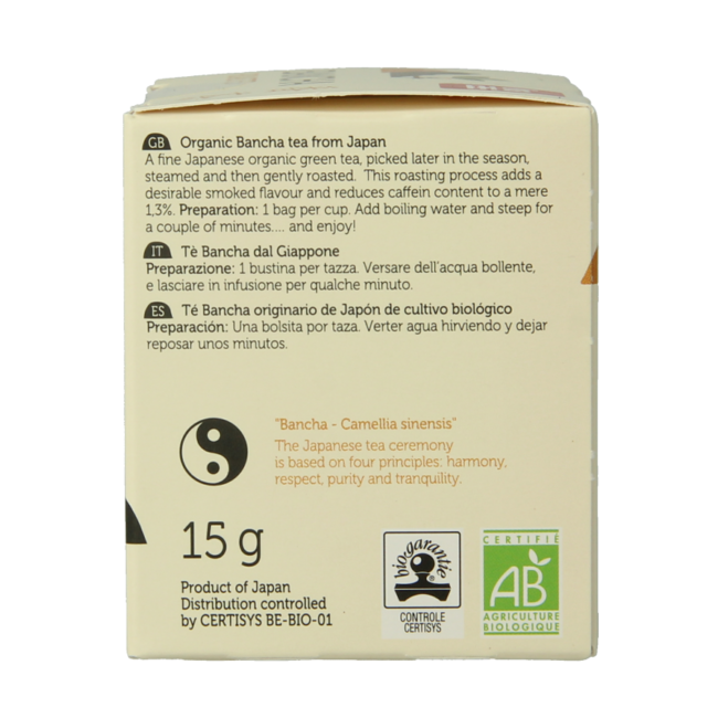 Lima Organic Bancha Tea Bags 10 Bags