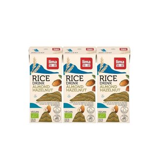 Lima Lima Bebida de arroz avellana-almendra 200ml bio 3 Unidades