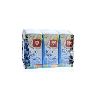 Lima Lima Bebida de arroz original paquetes 200ml bio 3 unidades