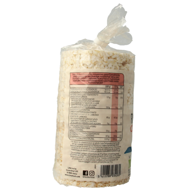 Wafle ryżowe Lima z komosą ryżową bio 100 Gram