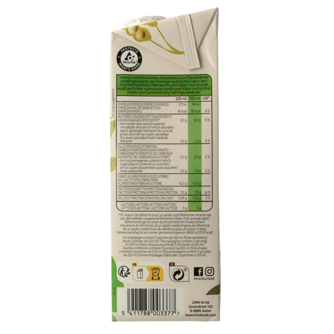 Soya drink natural bio 1 Liter