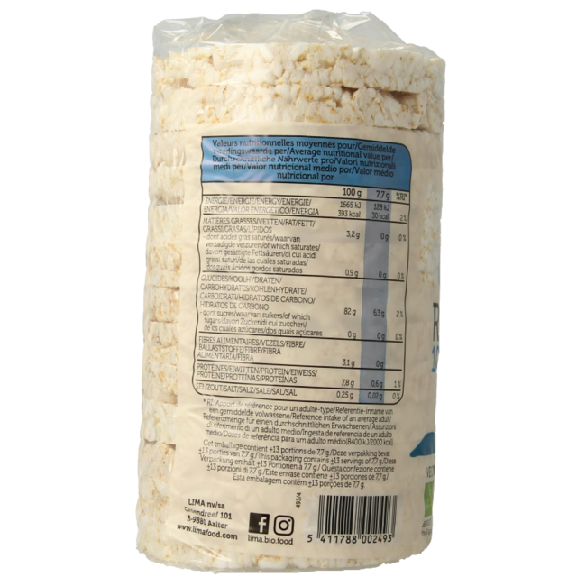 Organic rice cakes with salt 100 Gram