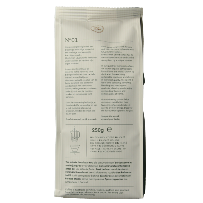 Café bio organico dolce mouture filtre 250 g