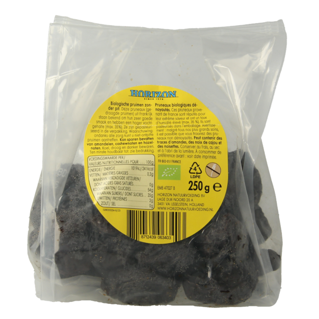 Pruimen zonder pit eko bio 250 Gram