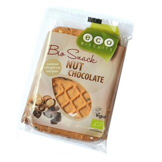 Eco Biscuit Eco Biscuit Galleta de nueces/chocolate bio 45 gramos