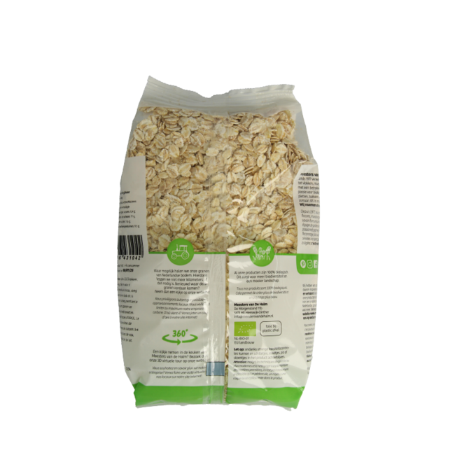 De Halm Organic Barley Flakes 500 Gram