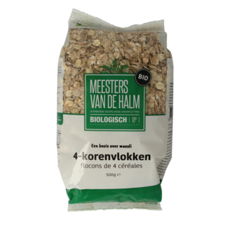 De Halm Copos de 4 cereales bio 500 gramos