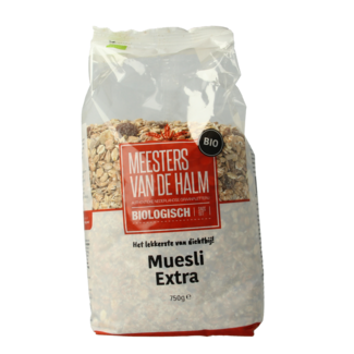 De Halm De Halm Muesli extra organic 750 Gram