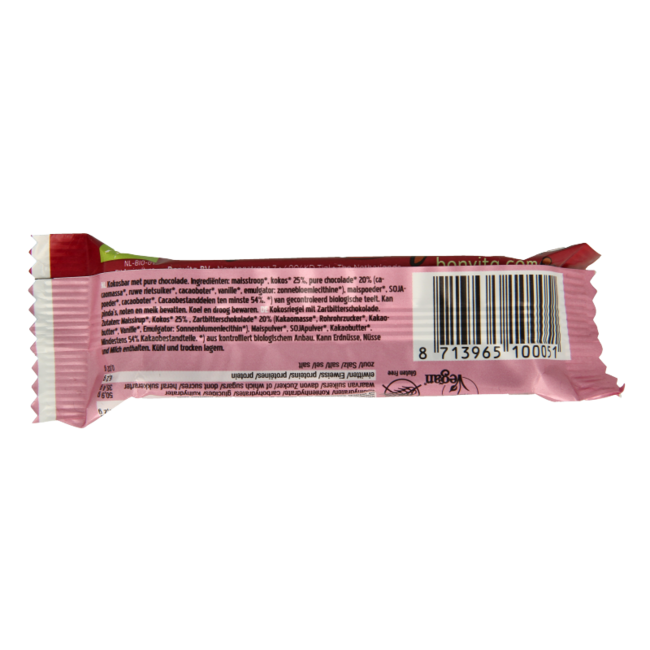 Bonbarr choco cocos bar puur bio 40 Gram