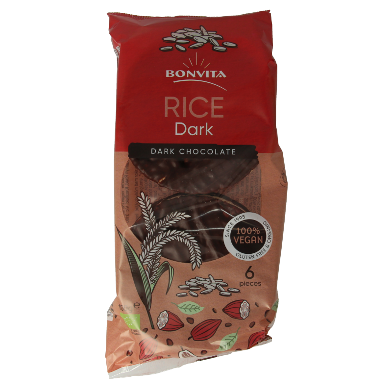 Bonvita Rijstwafels pure chocolade bio 100 Gram