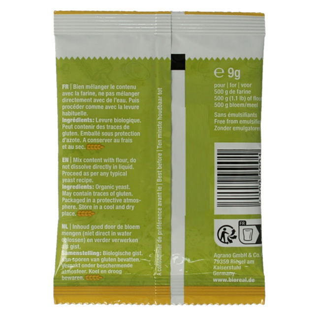 Bioreal Levadura seca bio 9 gramos