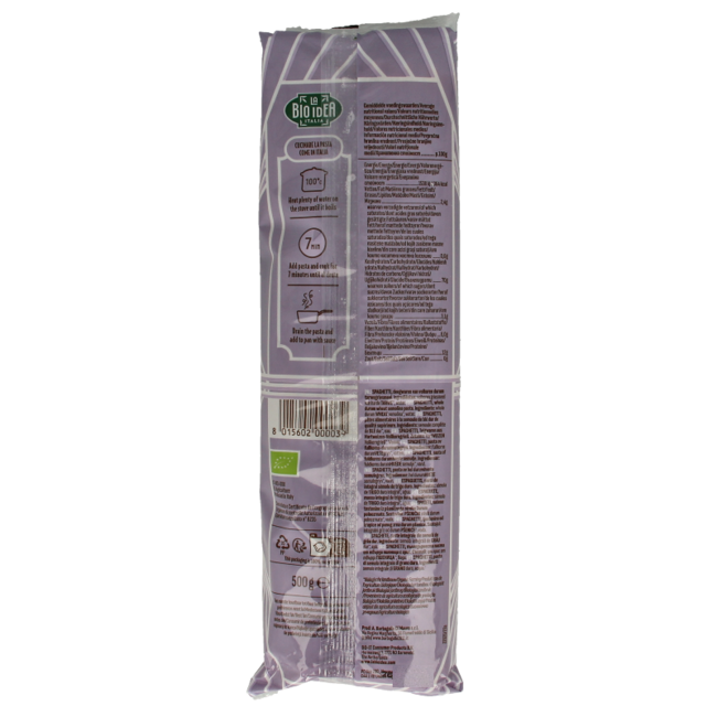 Espaguetis integrales ecológicos 500 g