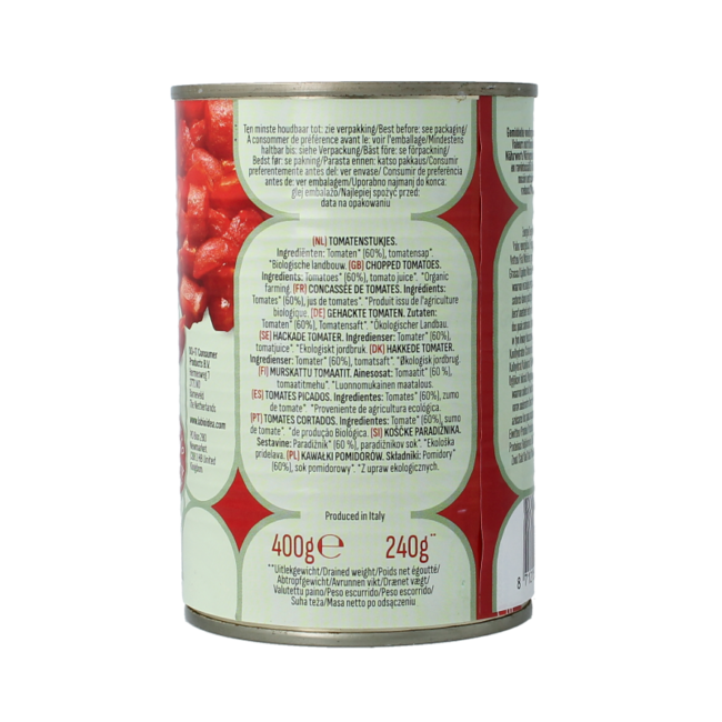 Tomatenstücke in der Dose Bio 400 Gramm