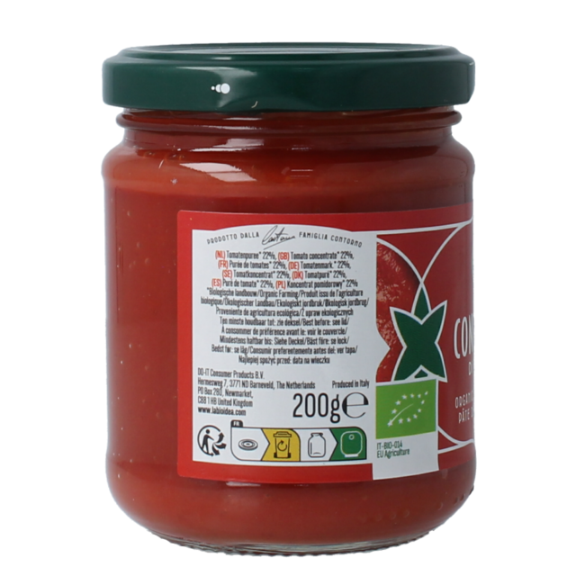 Puré de tomate 22% bio 200 Gramos