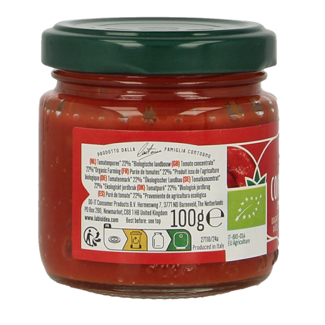 Puré de tomate 22% bio 100 gramos