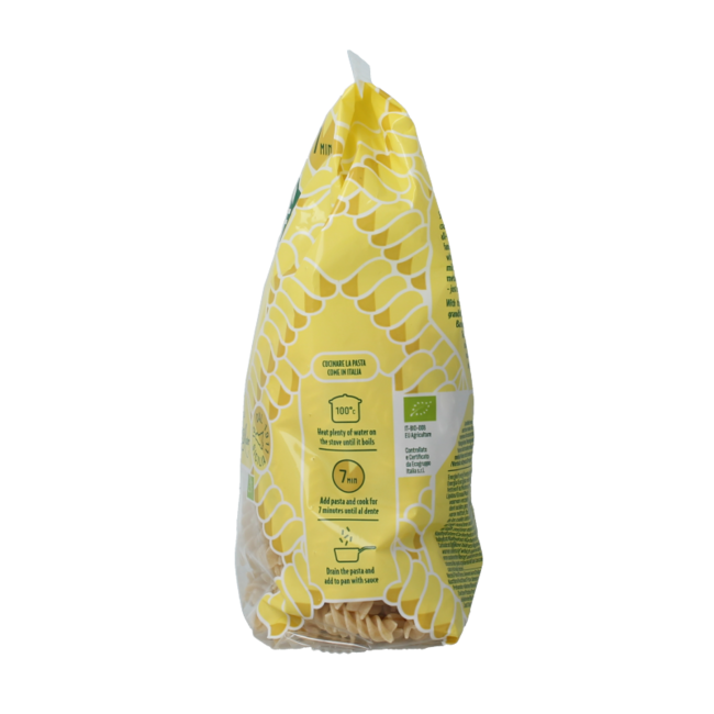 Fusilli blanco (spirelli) bio 500 gramos