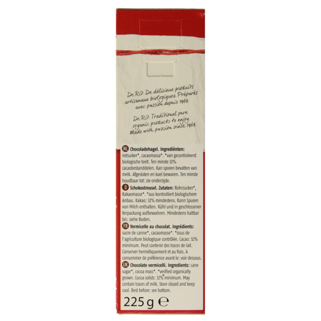 Chocoreale hagelslag puur bio 225 gramos