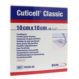Cuticell Classic Paraffin-Salbenkompresse 10 cm x 10 cm 10 Stück