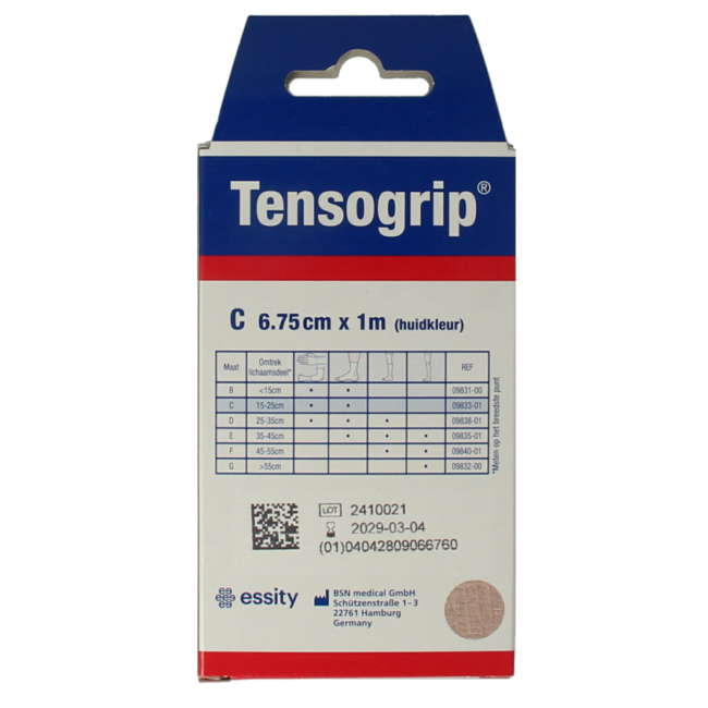 Tensogrip Bandage tubulaire élastique C 1 m x 6,75 cm coloris chair 1 pièce