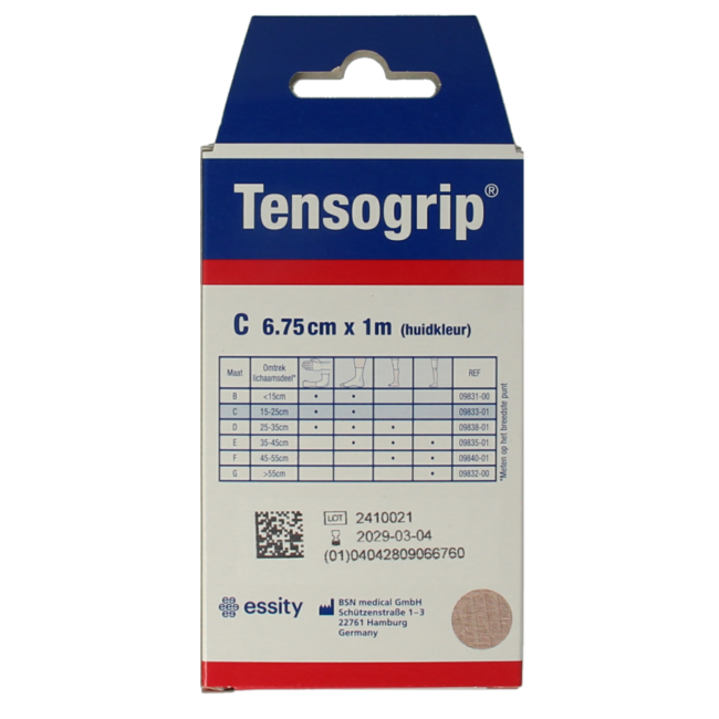 Tensogrip Venda tubular elástica C 1m x 67500 µm color piel 1 unidad