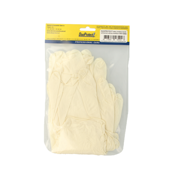 Latex gloves powder-free medium 10 pieces