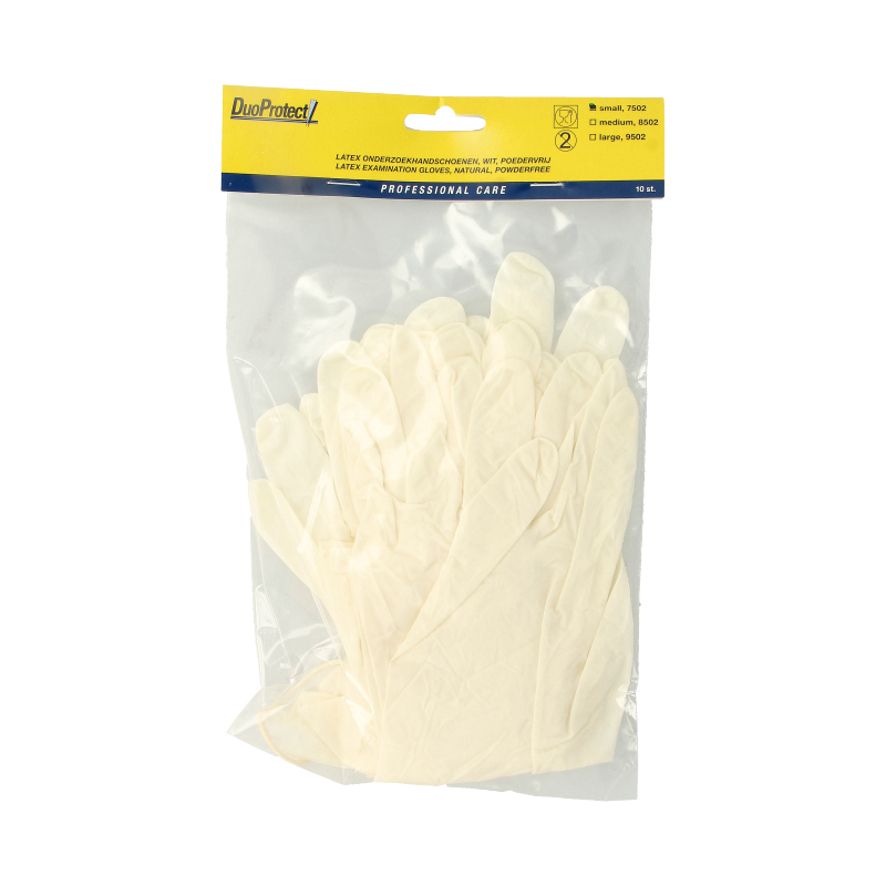 Duoprotect Handschoen latex poedervrij S 10 Stuks