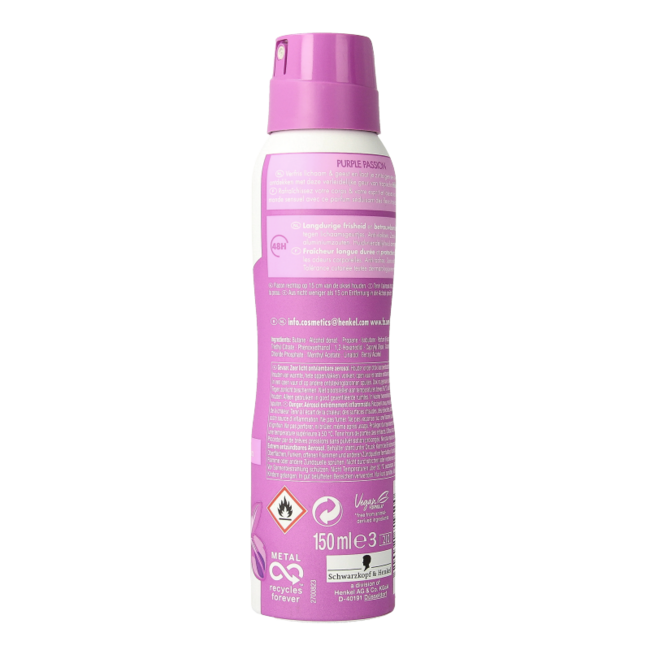 FA Desodorante en spray purple passion 150 mililitros