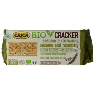 Crich Organic sesame and rosemary crackers 250g