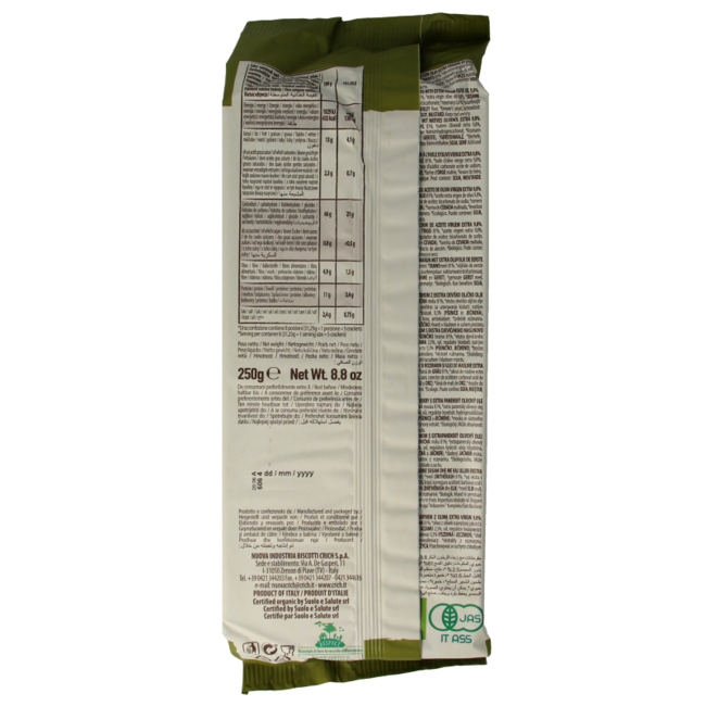 Crackers de sésamo y romero bio 250 gramos