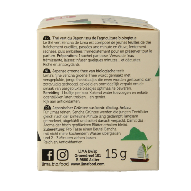 Sencha w torebkach, bio, 15 gramów